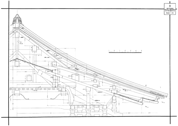DETAILED RECORD DRAWINGS OF THE Byodo-in Ho-o-do (after repair) 8. Sectional detail drawing of the moya2