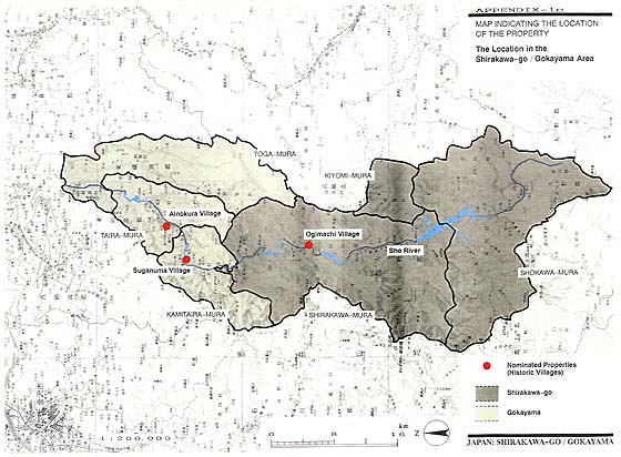The Location in the Shirakawa-go / Gokayama Area-