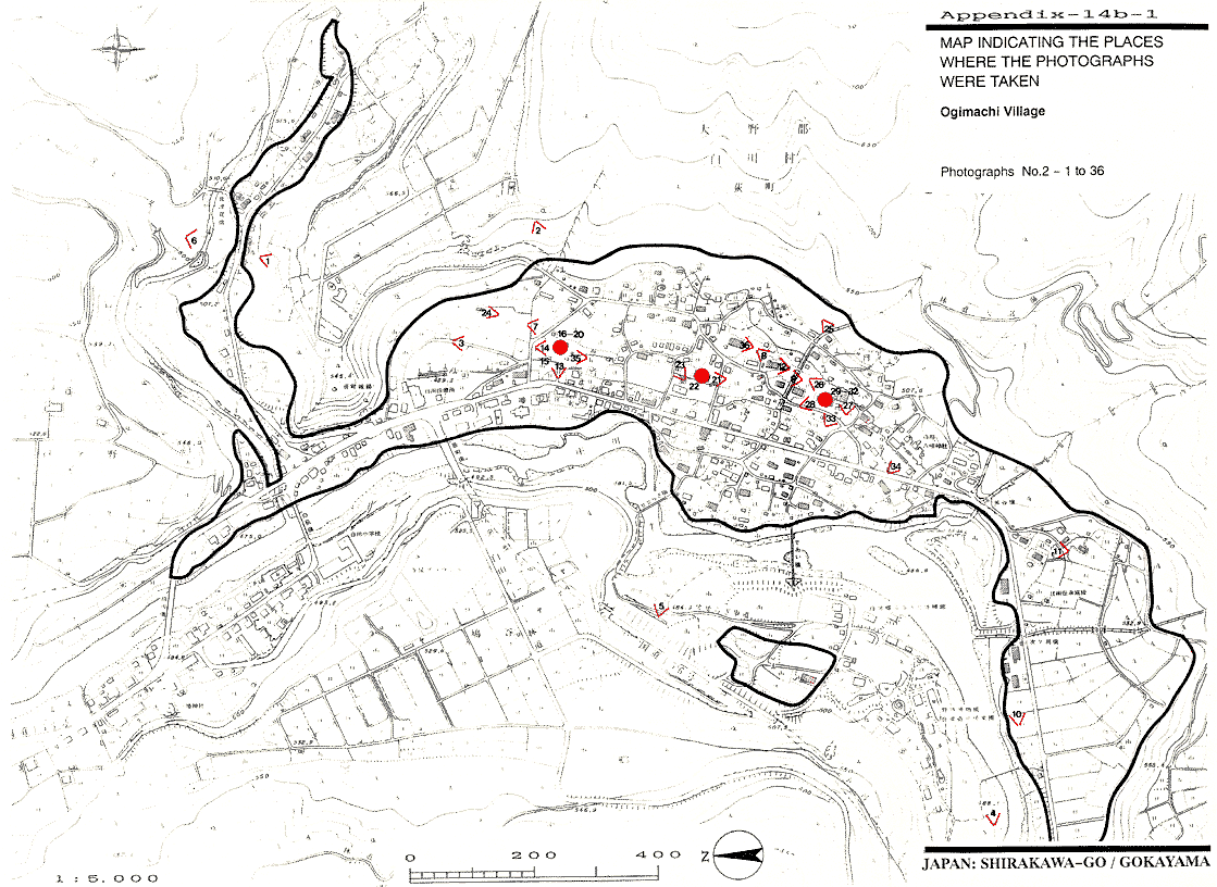 MAP INDICATING THE PLACES WHERE THE PHOTOGRAPHS WERE TAKEN