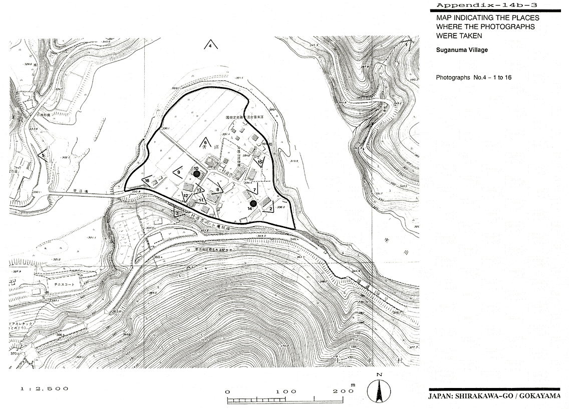 MAP INDICATING THE PLACES WHERE THE PHOTOGRAPHS WERE TAKEN