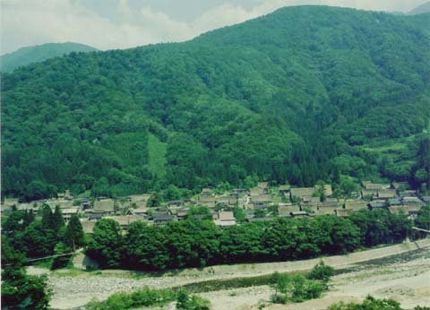 2-5. Ogimachi Village: distant view from the west