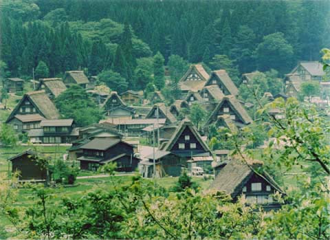 2-7. Ogimachi Village: village view