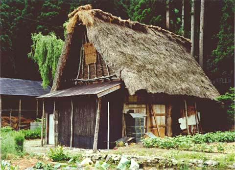 4-15. Suganuma Village: Haba House, wooden-walled storage building
