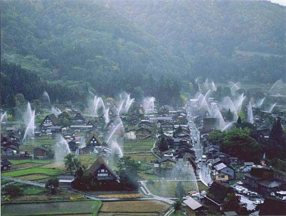 6-3. Water jet system during annual tests, Ogimachi Village