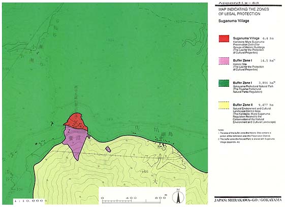 MAP INDICATING THE ZONES OF LEGAL PROTECTION