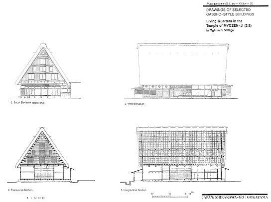 DRAWINGS OF SELECTED GASSHO-STYLE BUILDINGS