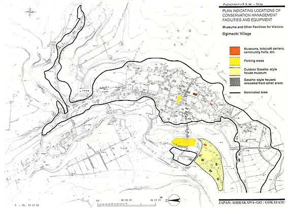 PLAN INDICATING LOCATIONS OF CONSERVATION MANAGEMENT FACILITIES AND EQUIPMENT