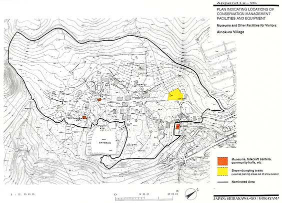 PLAN INDICATING LOCATIONS OF CONSERVATION MANAGEMENT FACILITIES AND EQUIPMENT