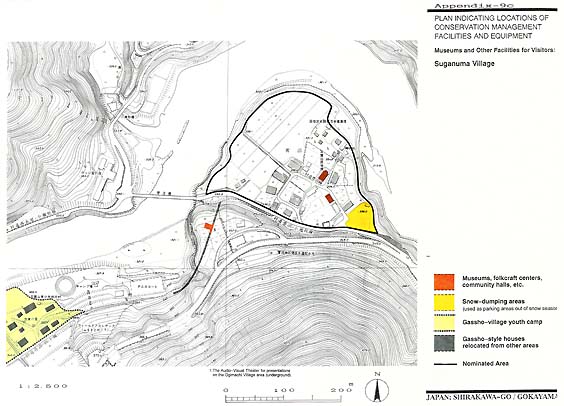 PLAN INDICATING LOCATIONS OF CONSERVATION MANAGEMENT FACILITIES AND EQUIPMENT